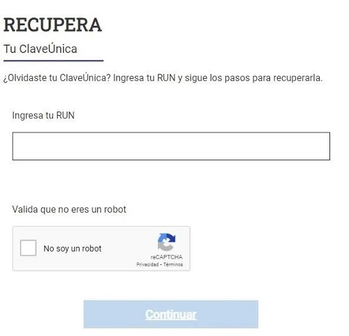 Recuperar Clave Única Recuperar Clave Única