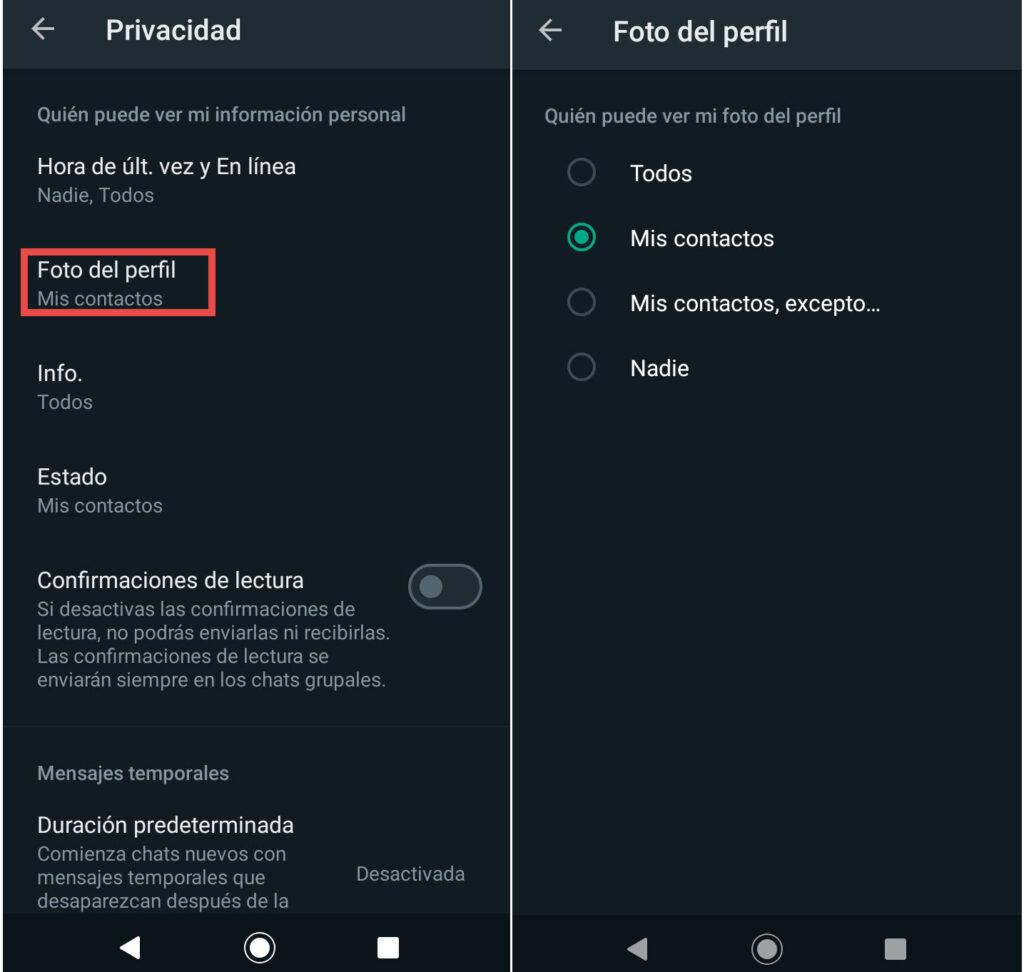 ¿Cómo configurar adecuadamente la privacidad y seguridad en WhatsApp 2 foto perfil 2