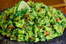 Receta de guacamole mexicano
