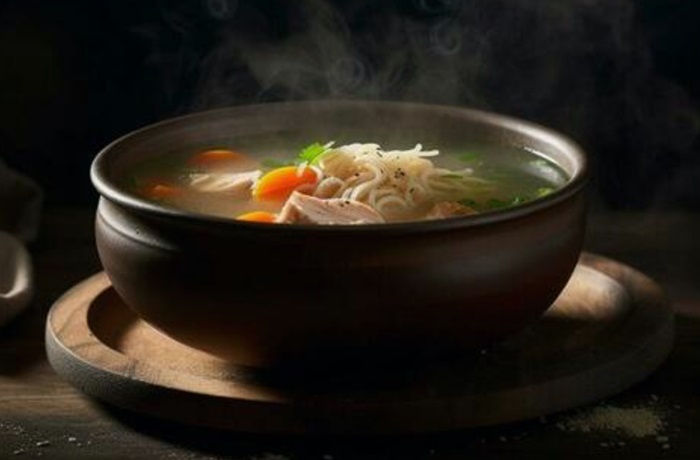 Receta de caldo de pollo gourmet para enfermos