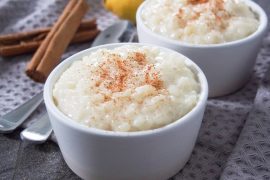Arroz con leche casero cremoso