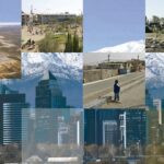 Vista aérea de la segregación urbana en el Gran Santiago, Chile