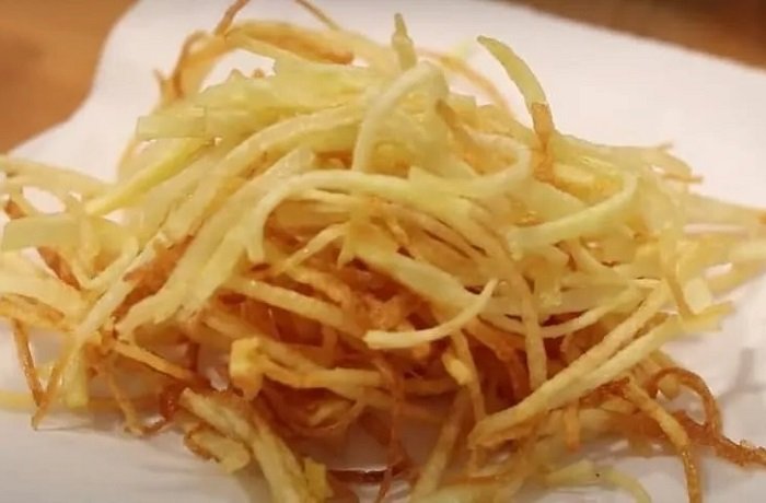 Receta de papas al hilo o papas hilos caseras y crujientes