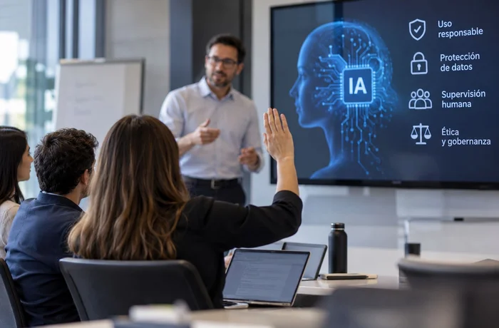 Capacitación en uso responsable de inteligencia artificial en una sala de clases