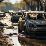 Auto cubierto de barro tras un aluvión, cobertura del seguro automotriz en Chile